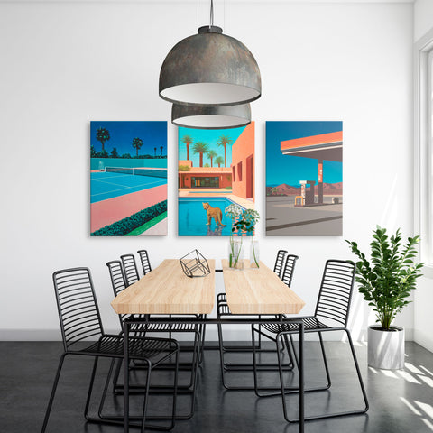 Cuadro City Pop inspirado en Hiroshi Nagai, arte pop japonés en lienzo – Intuitivo