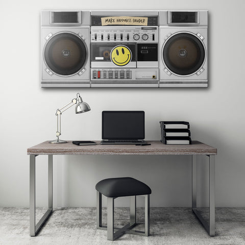 Cuadro decorativo en lienzo de inspiración musical vintage, colección Retro Music – Intuitivo