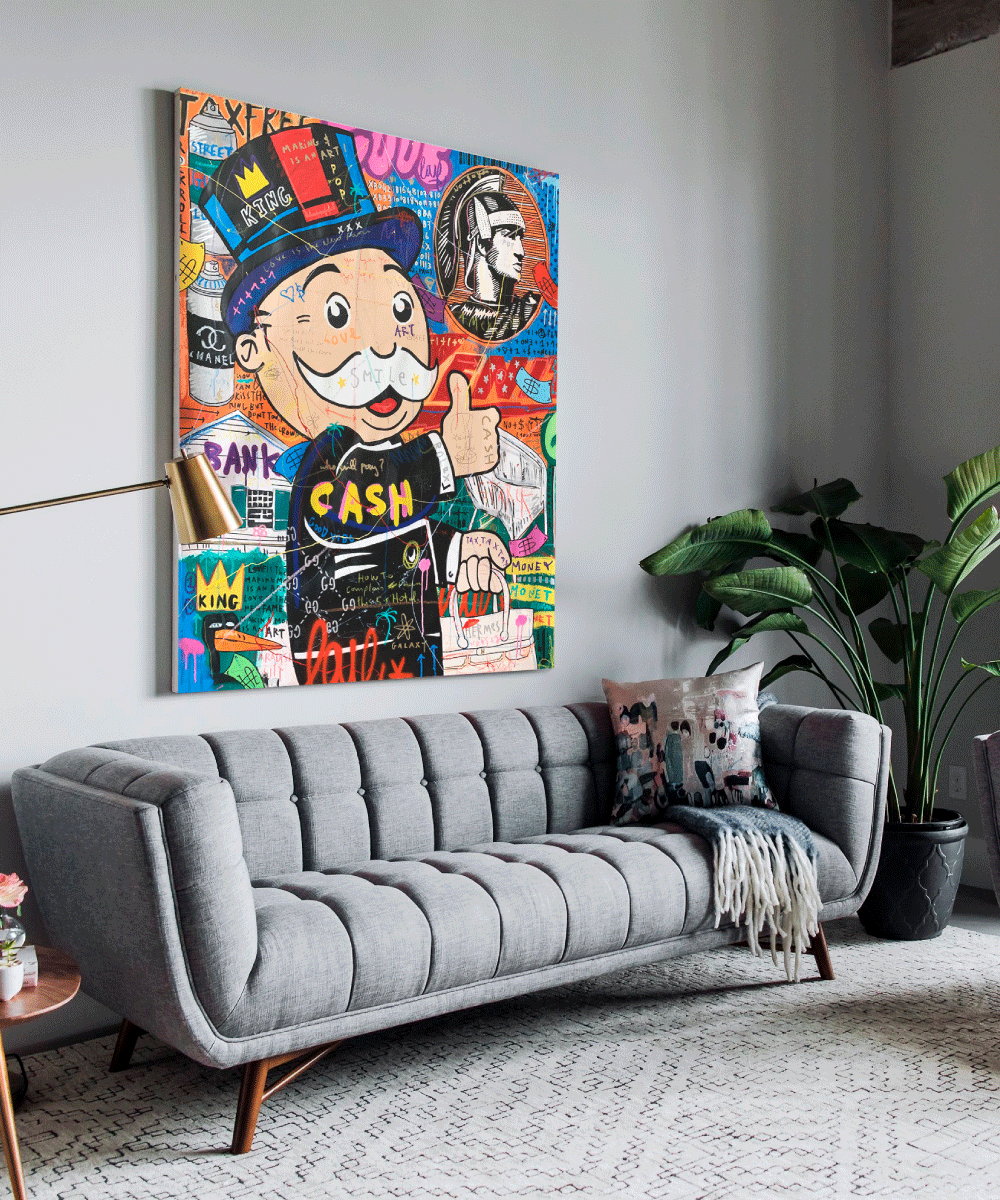 Decorative Painting 110x75 cm - Mr Monopoly OUTLET