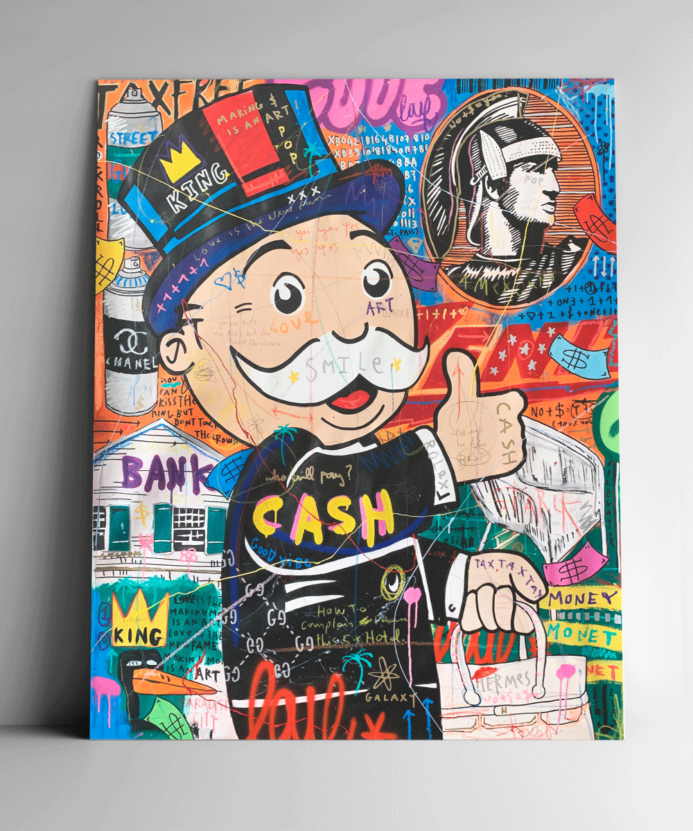 Decorative Painting 110x75 cm - Mr Monopoly OUTLET