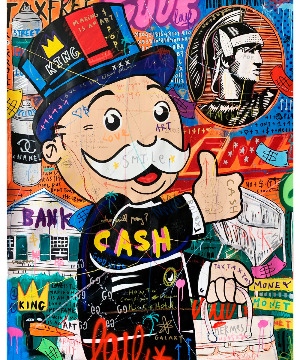 Decorative Painting 110x75 cm - Mr Monopoly OUTLET