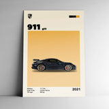 Cuadro decorativo Porsche 911 GT3 – Precisión alemana con alma de circuito