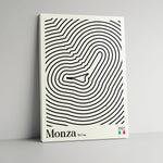 Cuadro decorativo con una ilustración del gran premio de monza.