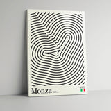 Cuadro decorativo con una ilustración del gran premio de monza.