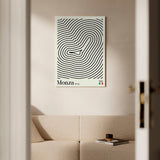 Cuadro decorativo colgado en la pared con una ilustración del gran premio de monza.