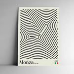 Cuadro decorativo con una ilustración del gran premio de monza.