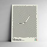 Cuadro decorativo con una ilustración del gran premio de monza.
