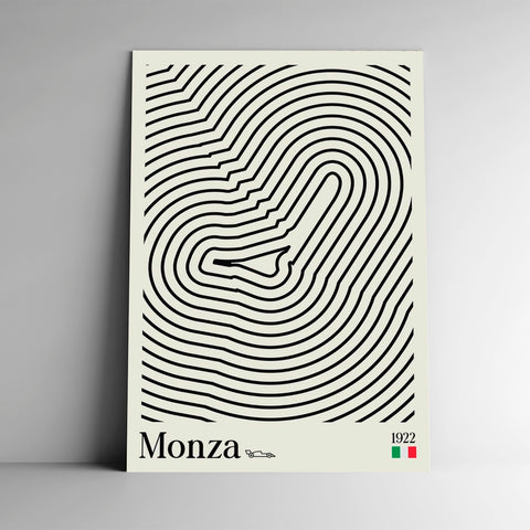 Cuadro decorativo con una ilustración del gran premio de monza.