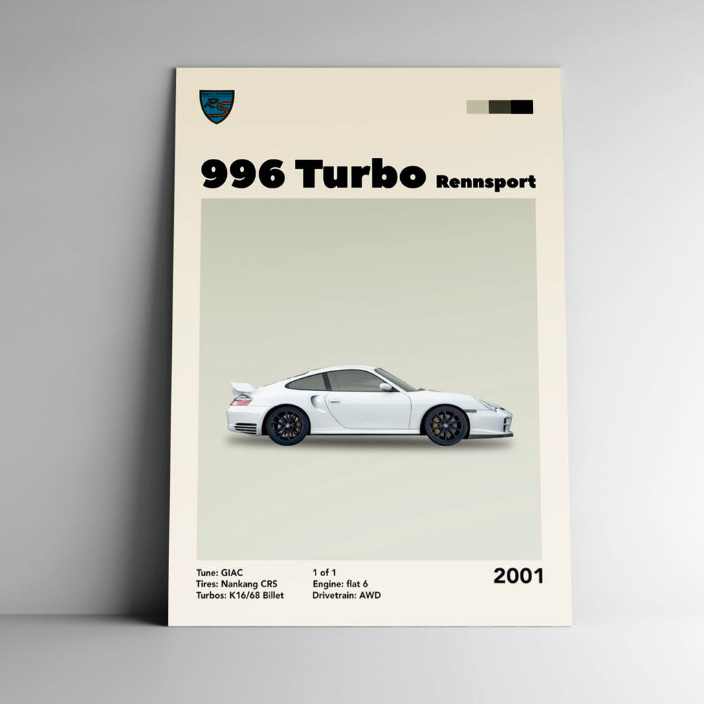 Cuadro Decorativo - Porsche 996 Turbo