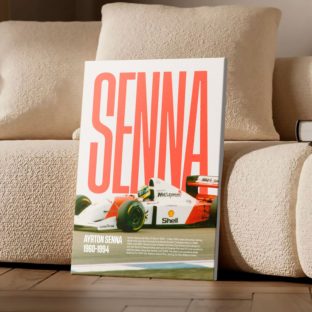 Tríptico Cuadros Decorativos Ayrton Senna La Leyenda