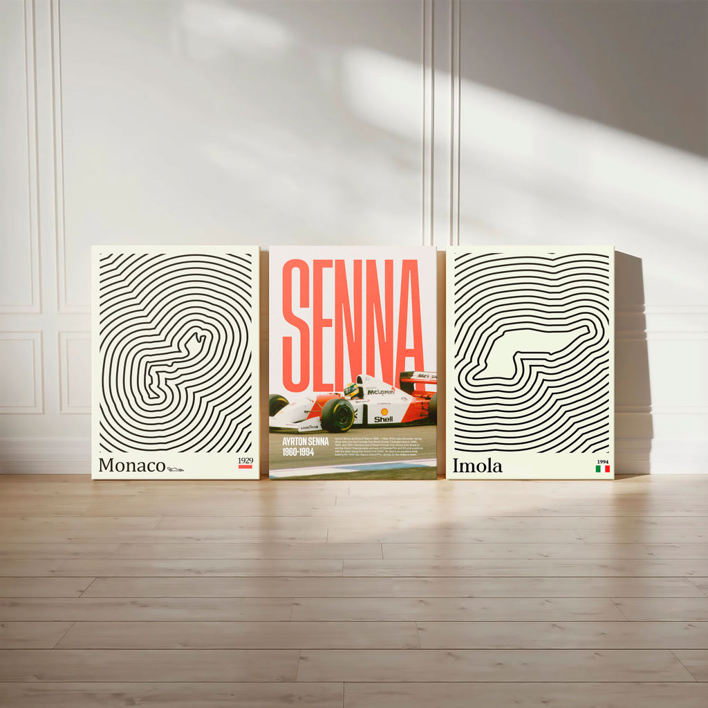 triptico de cuadros decorativos senna en suelo