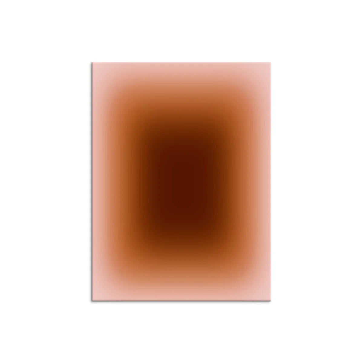 Cuadro abstracto minimalista Aura con degradé cálido en tonos terracota, marrón y rosa pálido sobre lienzo - Intuitivo.