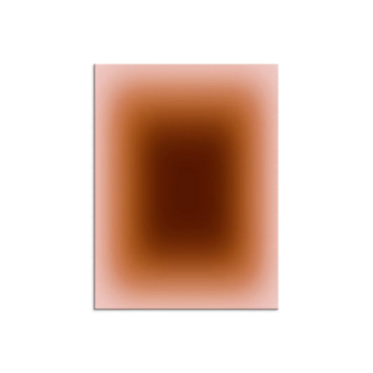 Cuadro abstracto minimalista Aura con degradé cálido en tonos terracota, marrón y rosa pálido sobre lienzo - Intuitivo.