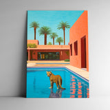 Cuadro decorativo City Pop – Animal retro en estilo japonés ochentero