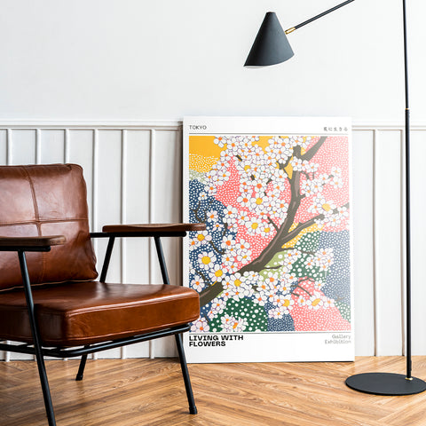 Cuadro decorativo Viviendo Con Flores - Estilo japonés