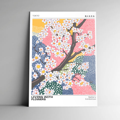 Cuadro decorativo Viviendo Con Flores - Estilo japonés