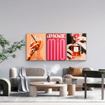 Set de cuadros decorativos Amore mio  – Tríptico