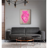 Cuadro decorativo Corazón Luminoso – Arte anatómico en estilo neón
