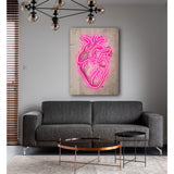 Cuadro decorativo Corazón Luminoso – Arte anatómico en estilo neón
