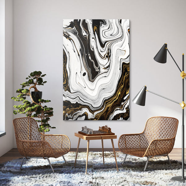  Pósteres de gran tamaño negro dorado abstracto lienzo pintura  pared cuadros para sala de estar impresiones modernas decoración interior  80x155cm (32x62in) Withframe : Todo lo demás