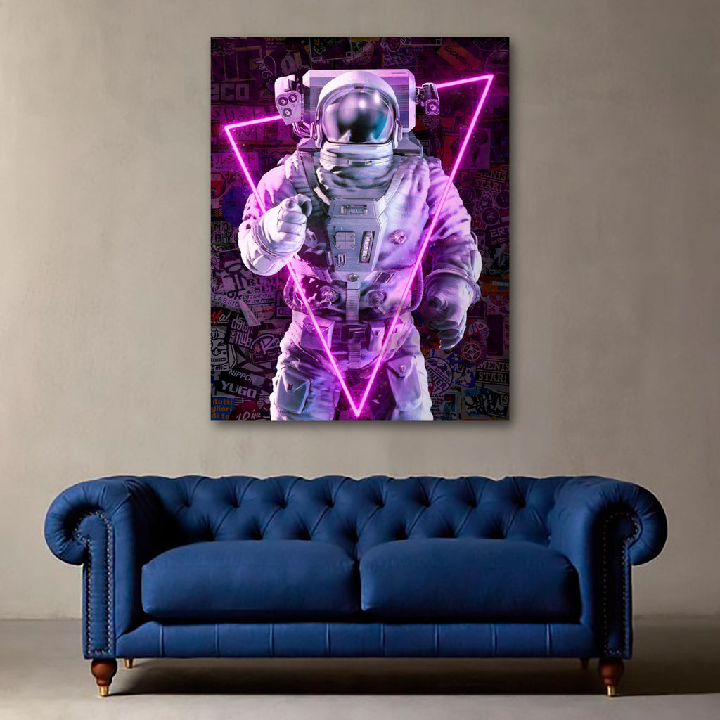 Cuadro Decorativo - Astronauta Neon 2