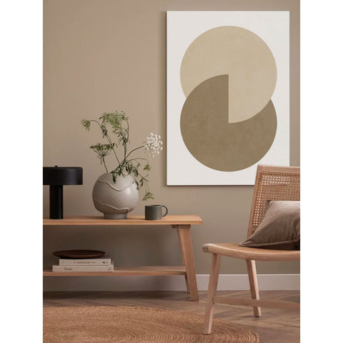 Cuadro decorativo minimalista – Círculos en tonos tierra