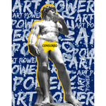 Cuadro decorativo David – Arte clásico y grafiti “The Power of Art”