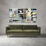Cuadro decorativo Abstracto Grafiti – Arte urbano inspirado en Basquiat