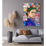 Cuadro decorativo Frida Kahlo Pop – Retrato icónico en arte pop colorido