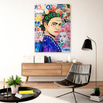 Cuadro decorativo Frida Kahlo Pop – Retrato icónico en arte pop colorido