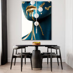 Cuadro decorativo Rostro Dorado – Elegancia artística con acentos metalizados