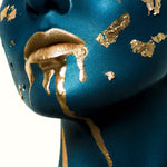 Cuadro decorativo Rostro Dorado – Elegancia artística con acentos metalizados
