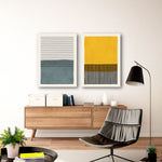 Set de cuadros decorativos Mid Century – Díptico con toques escandinavos
